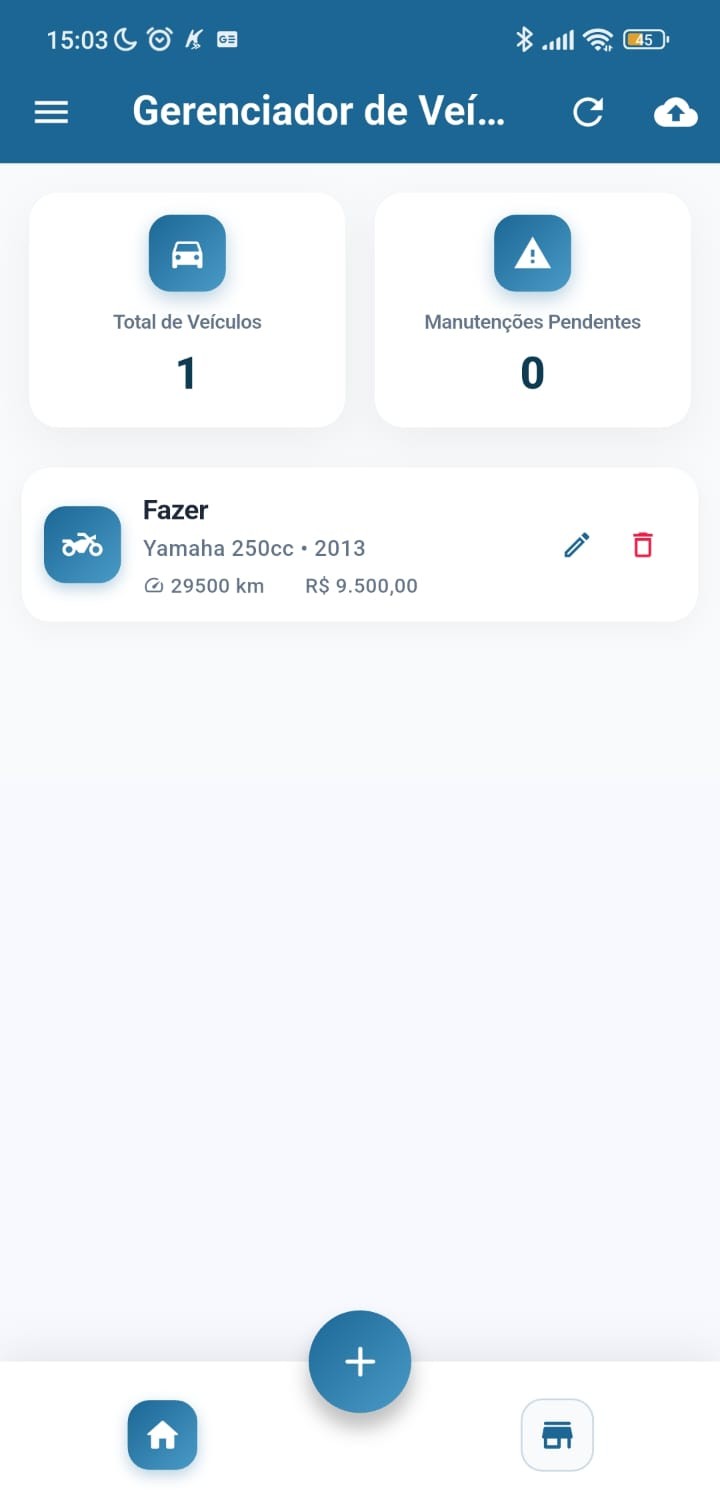 Tela inicial do AutoVida